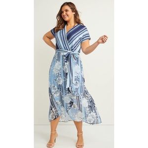 Lane Bryant faux wrap maxi dress